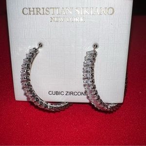 Cubic Zirconia Silver Earrings